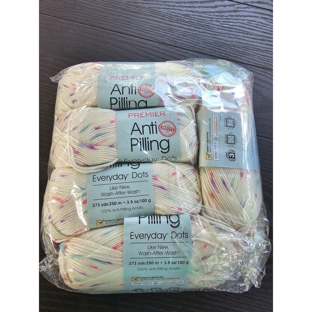 Premier Yarns Everyday Dots Anti-Pilling Wildflower Acrylic Yarn 5 Skeins
